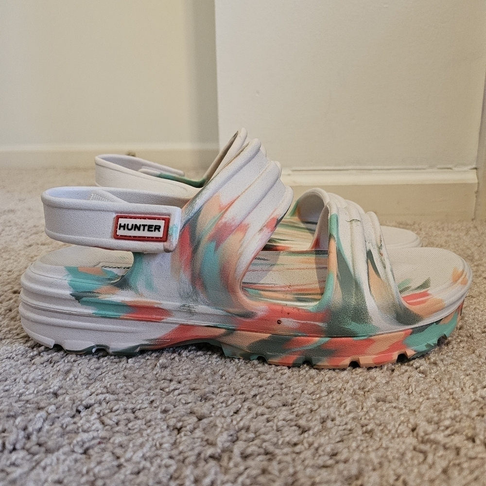 Hunter NWOB Bloom Marble Sandal Womens Size 9